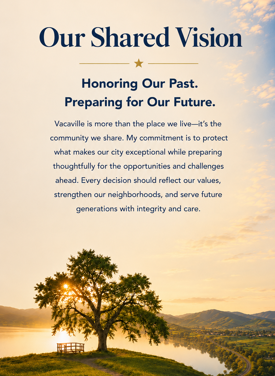 Priorities for Vacaville - Our Shared vision - mobile - Dr. Sarah Chapman